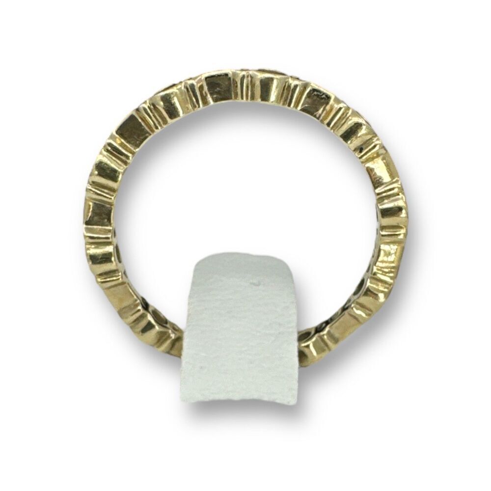 Sterling Silver Over Gold Cz Stackable Ring Size … - image 7